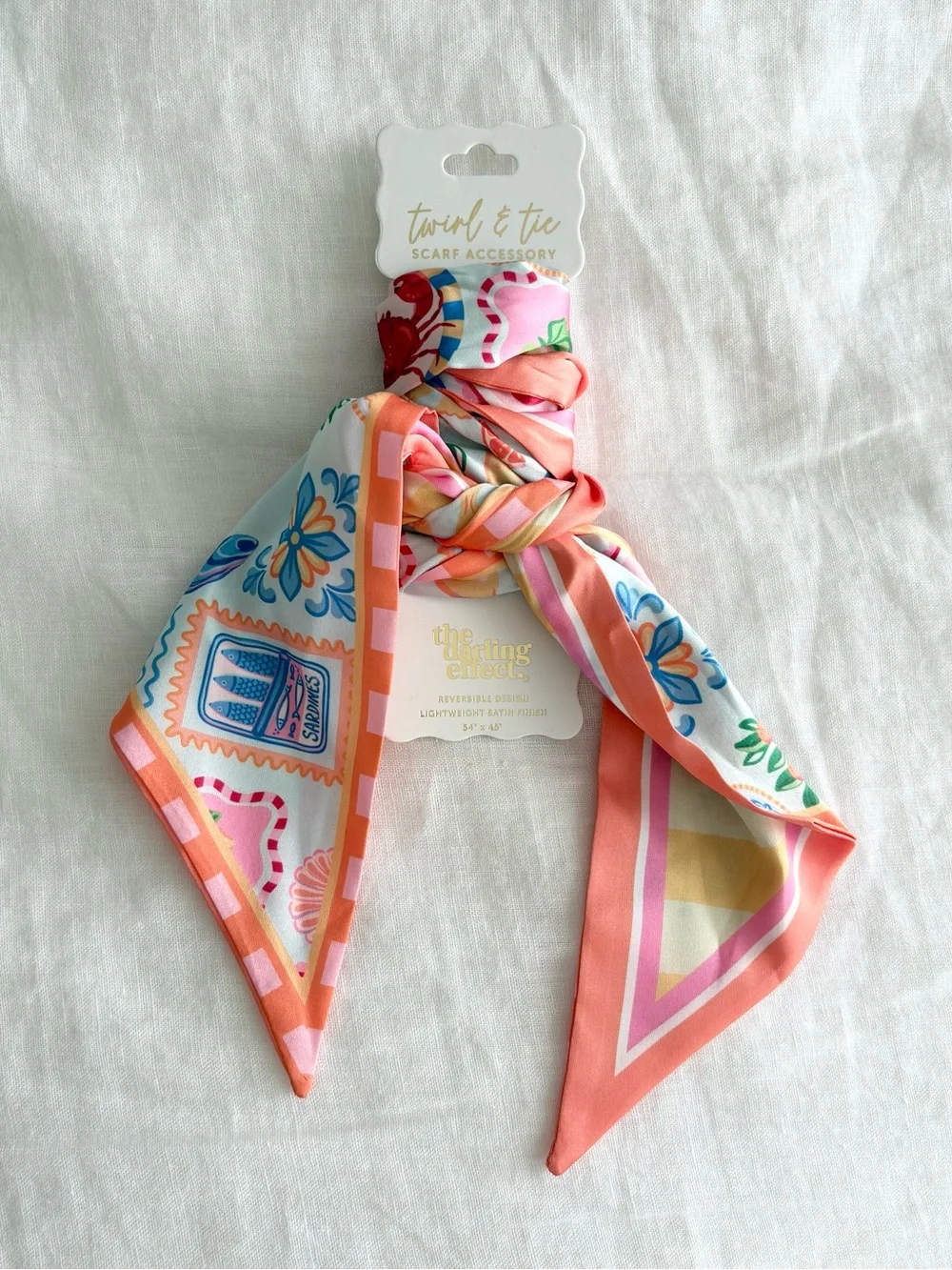 NWT The Darling Effect Twirl and Tie Scarf